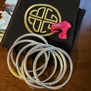 Silver Budha Girl Bangle Set